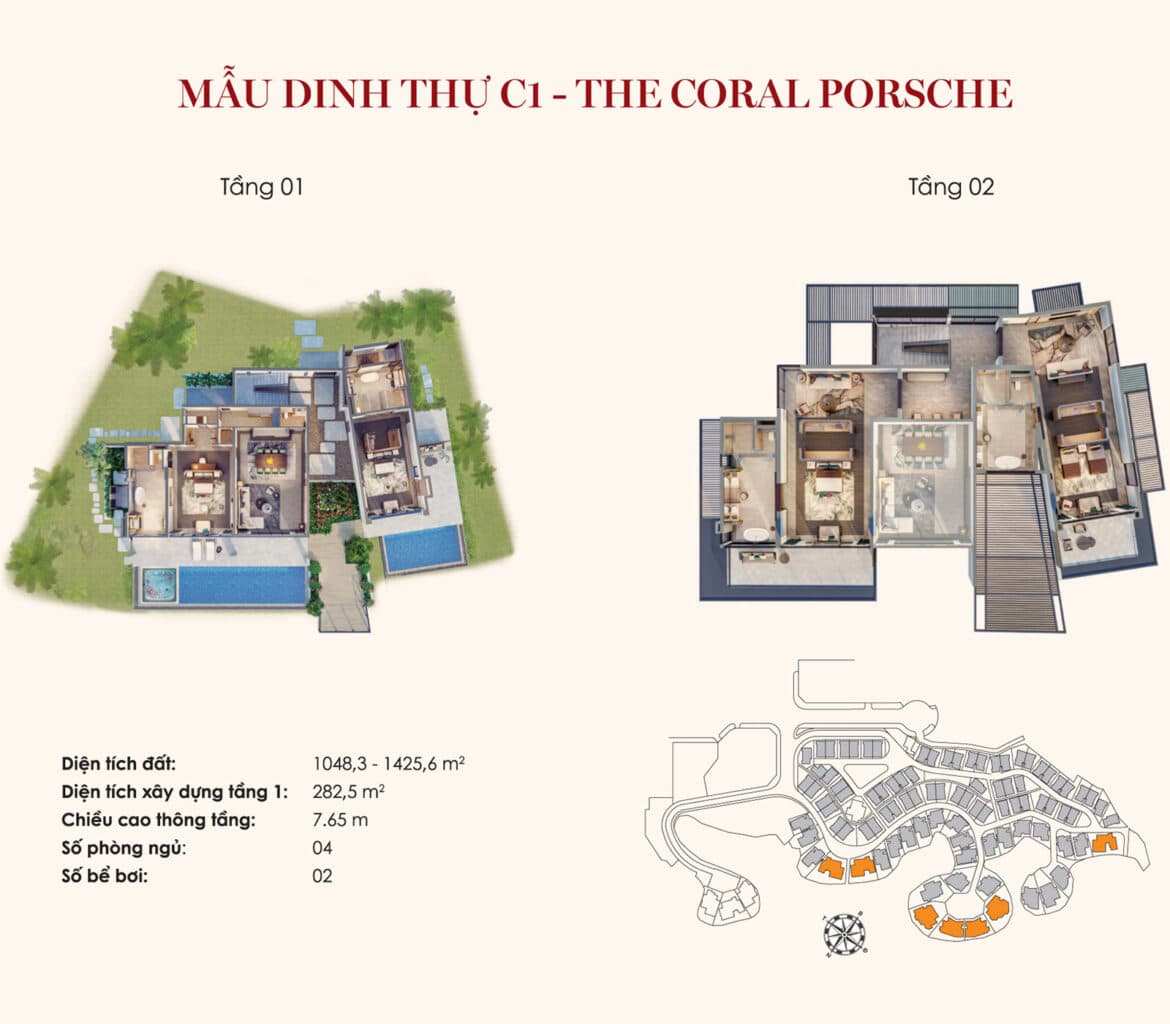 Mẫu dinh thự The Coral Porsche