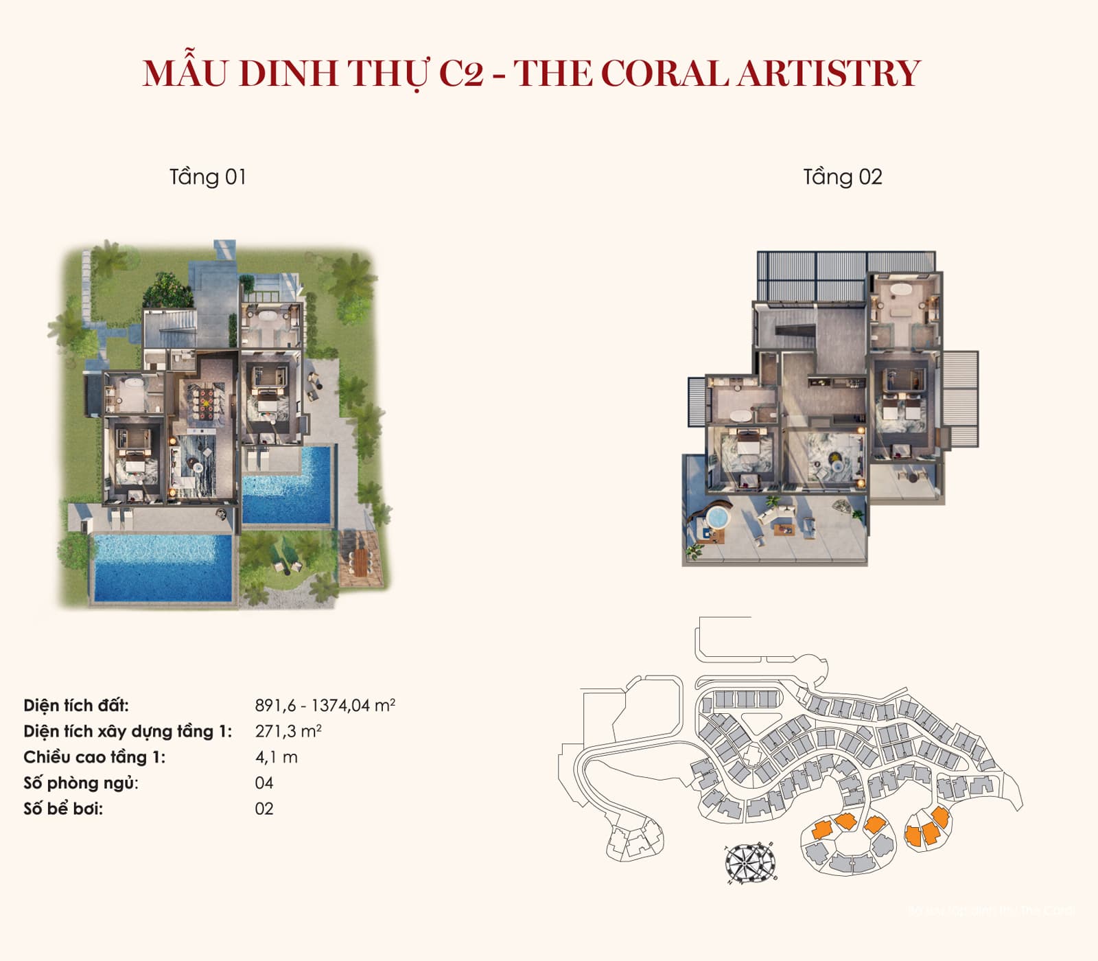 Mẫu dinh thự The Coral Artistry