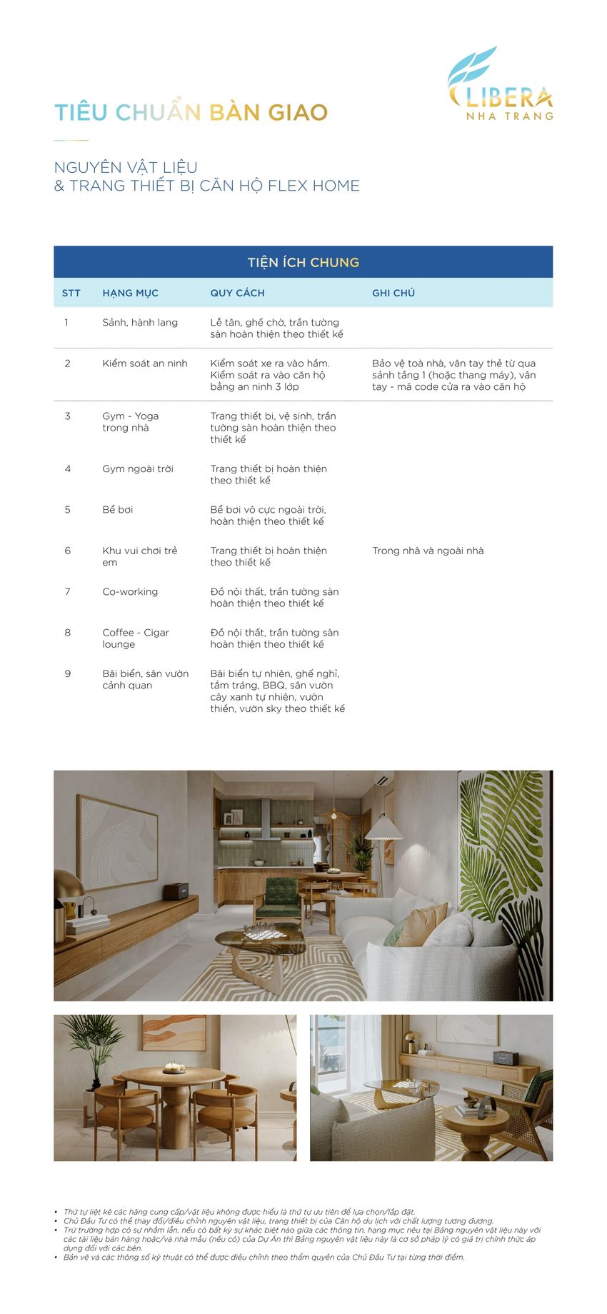 Nội thất bàn giao tại dự án căn hộ Libera Nha Trang